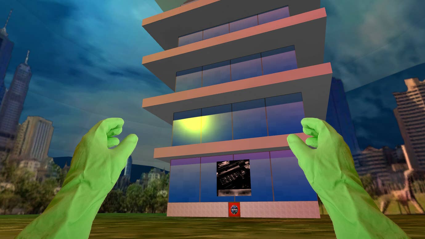 A high-rise art gallery in THE SOUL OF TOO BIRDS GAME.